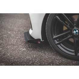 Накладка сплиттер на передний бампер на BMW 1 F20 / F21 M-Pack / M140i рестайл